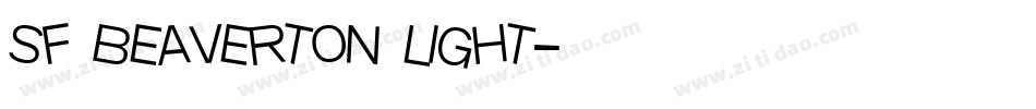 sf beaverton light字体转换